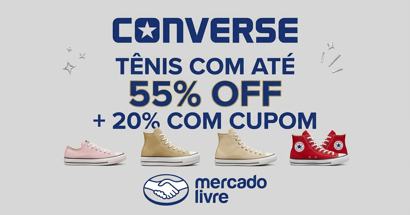 Tênis Converse com 20% de desconto com cupom Mercado Livre