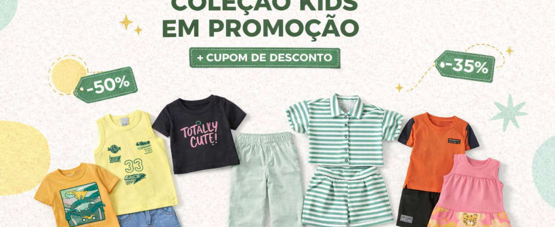10% OFF em vestuário infantil Malwee