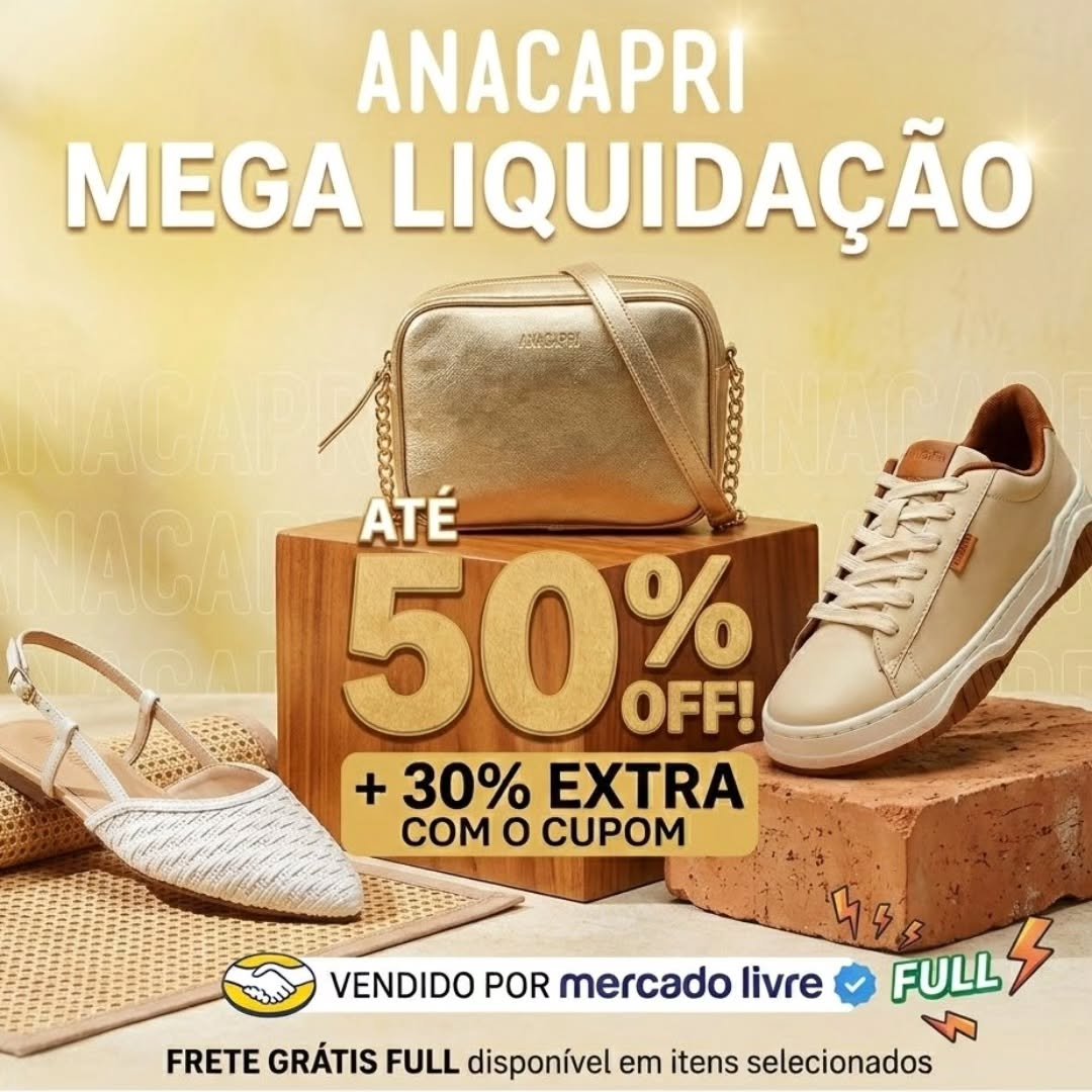 Seleção Anacapri com 10 a 25% off com cupom Mercado Livre